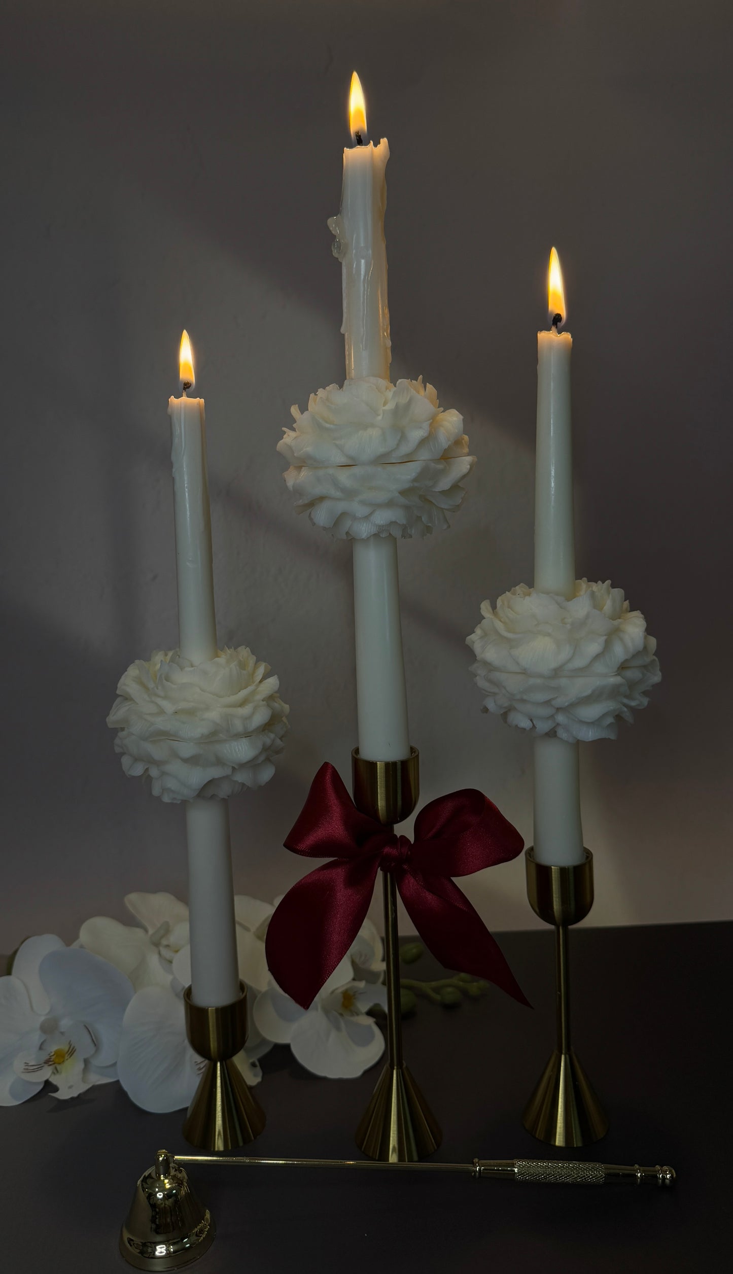 Peony Taper Candle