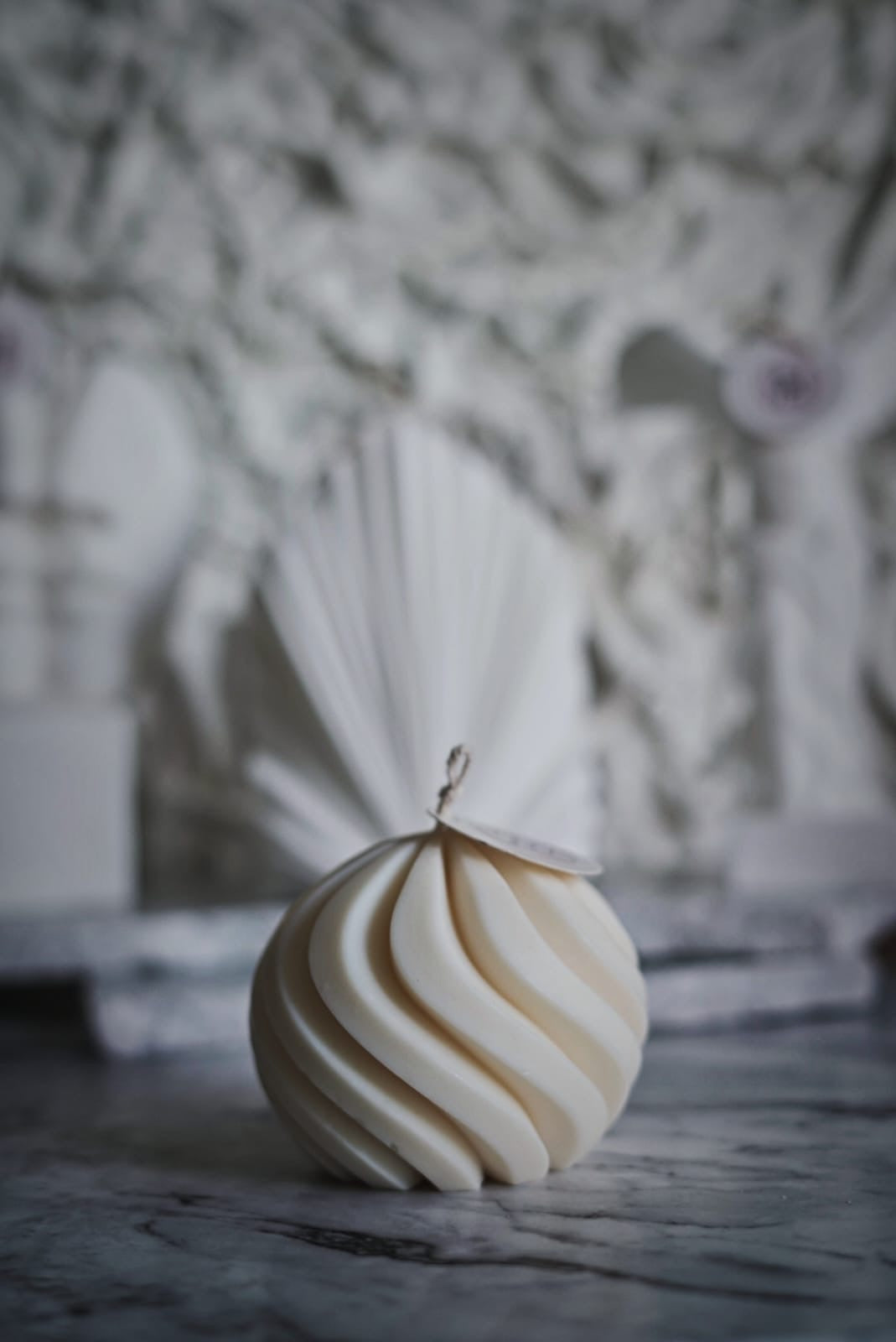 Sculptural Ball & Wave Candles
