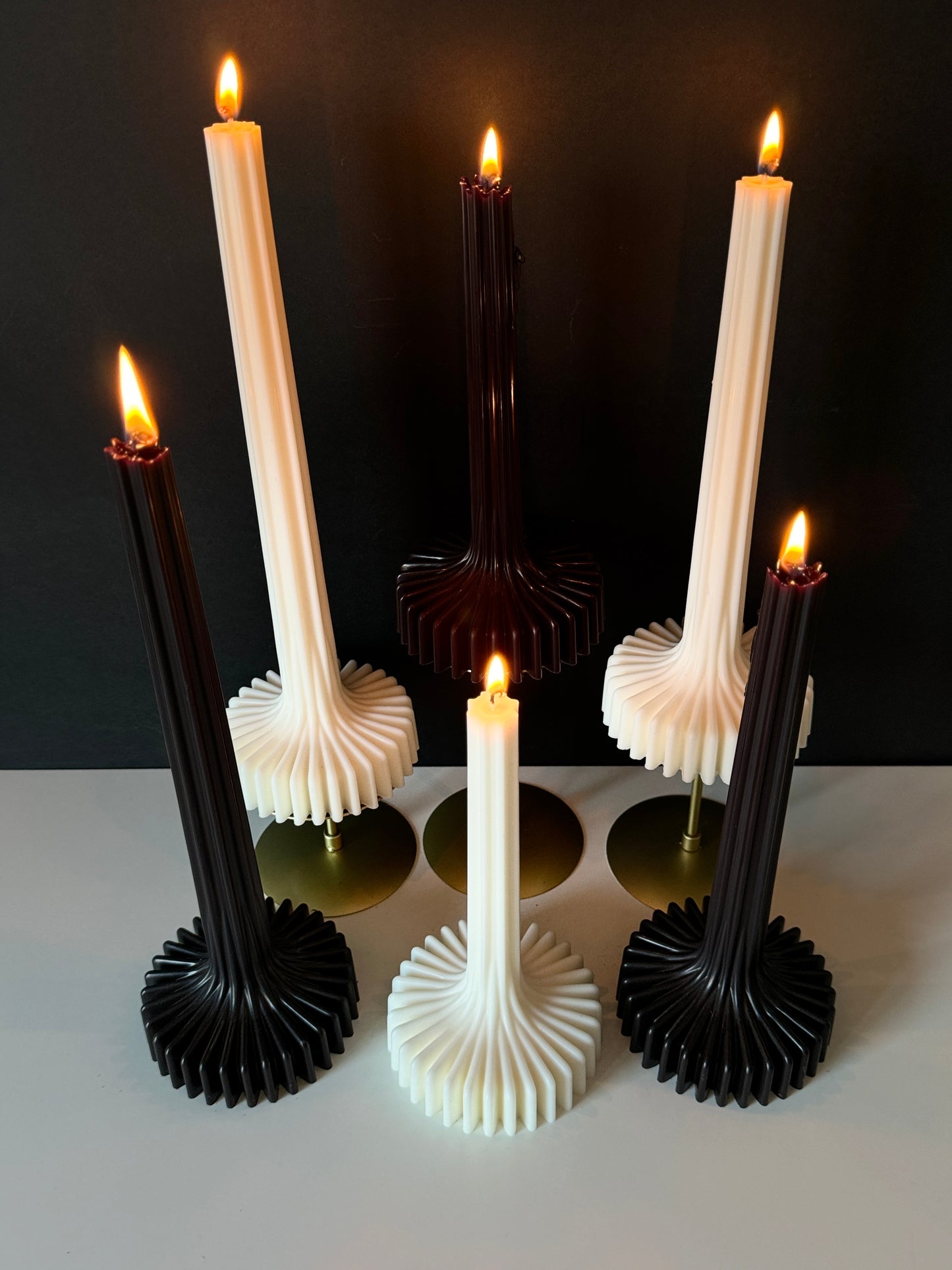 Linéa Collection: Ripple & Fluted Taper Candles