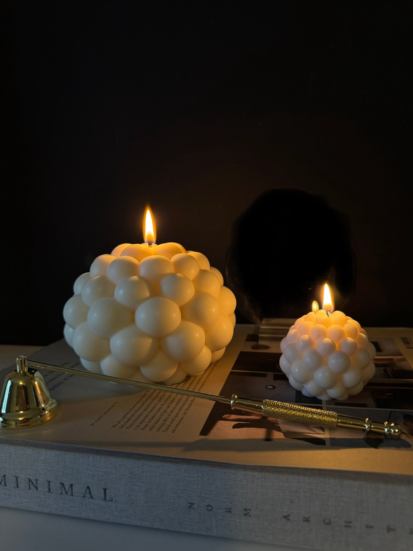 Sculptural Ball & Wave Candles