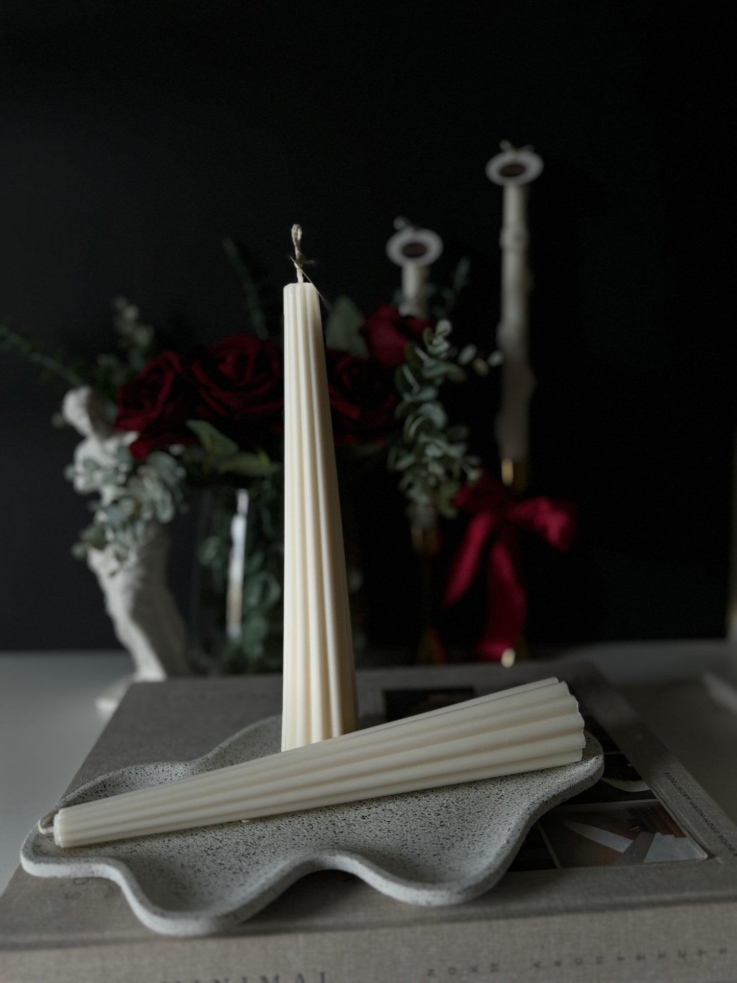 Ribbed Taper Candle Collection