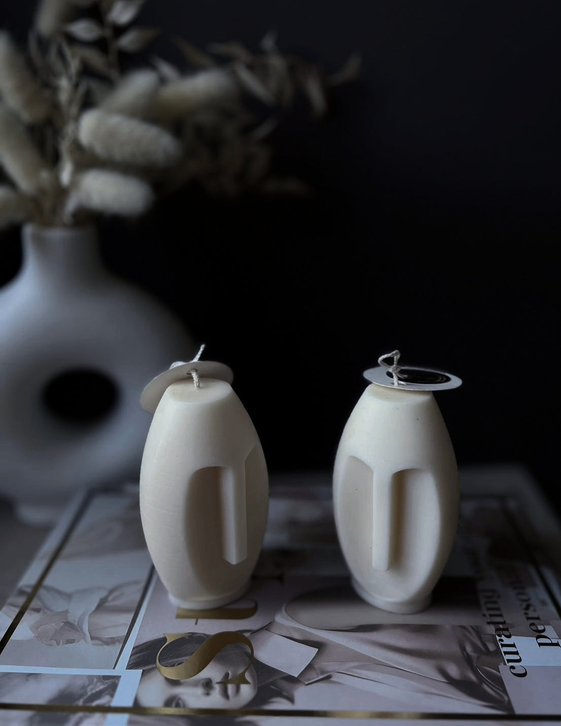 Abstract Face Candle