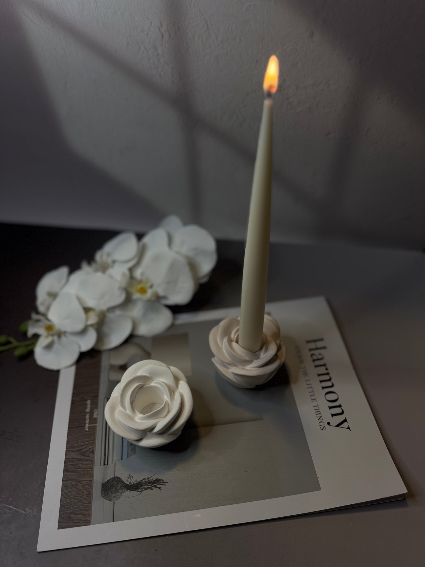 Rose Bloom Candle Holder