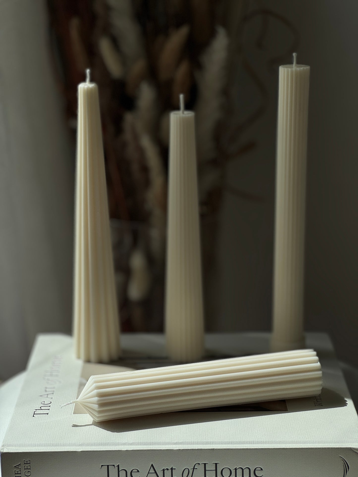 Ribbed Taper Candle Collection