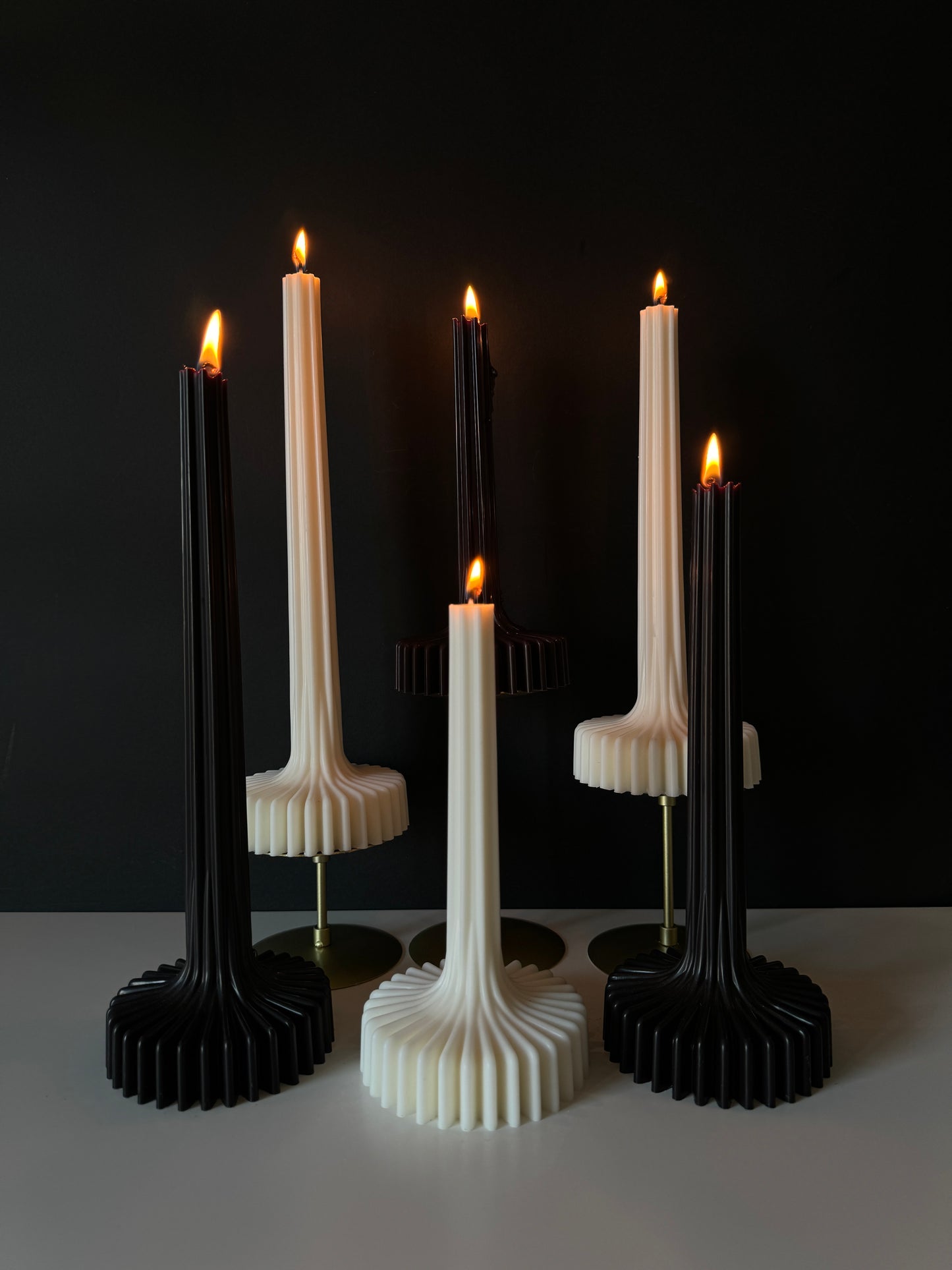 Linéa Collection: Ripple & Fluted Taper Candles
