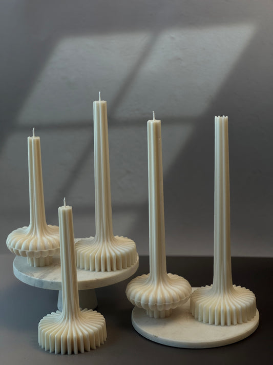 Linéa Collection: Ripple & Fluted Taper Candles