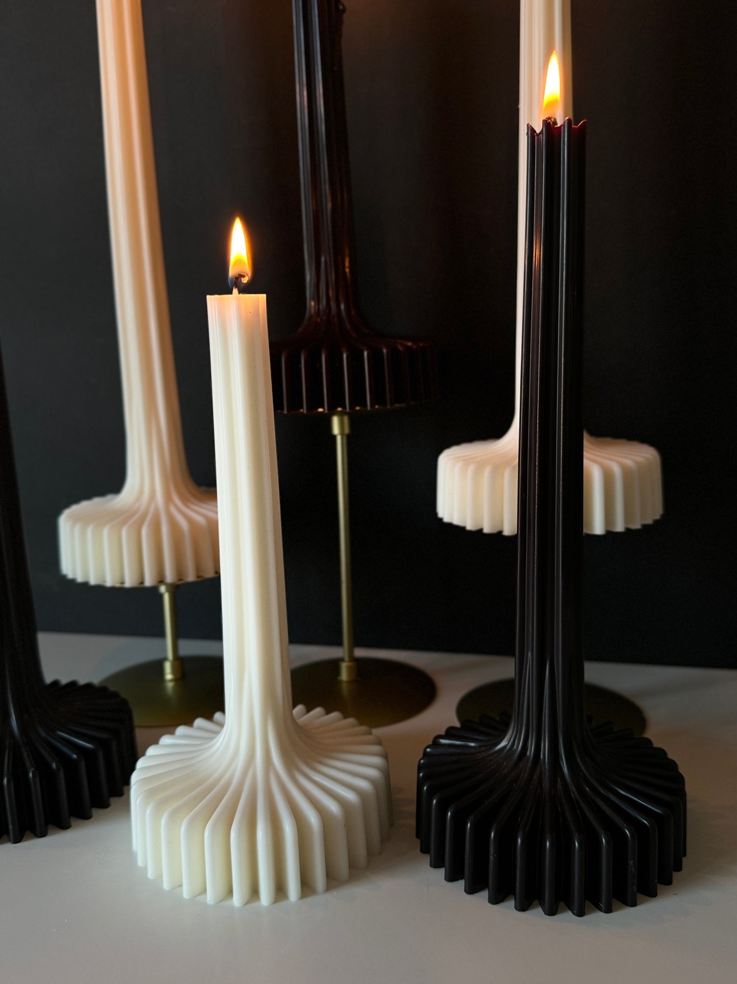 Linéa Collection: Ripple & Fluted Taper Candles