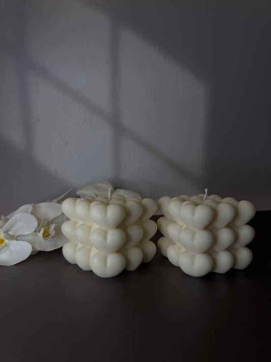 Heart Bubble Candle