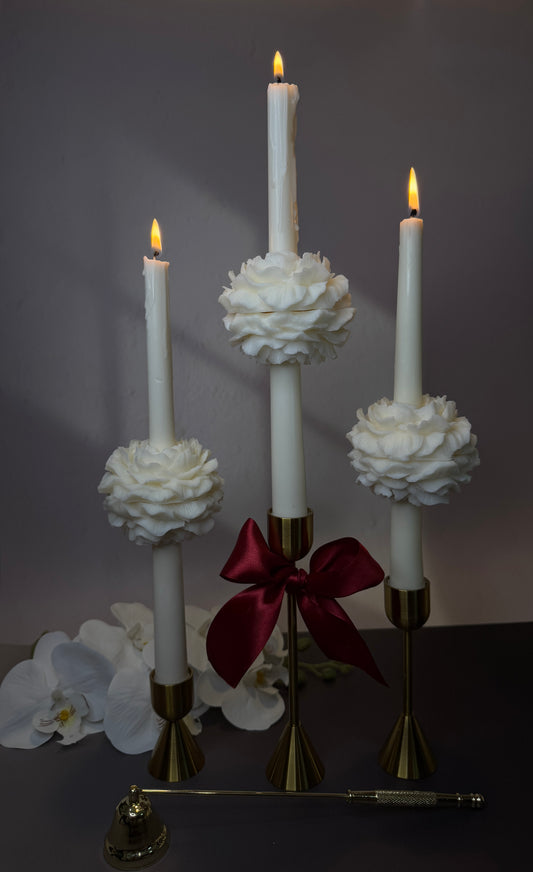 Peony Taper Candle