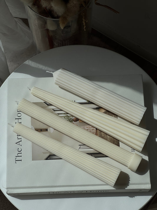 Ribbed Taper Candle Collection