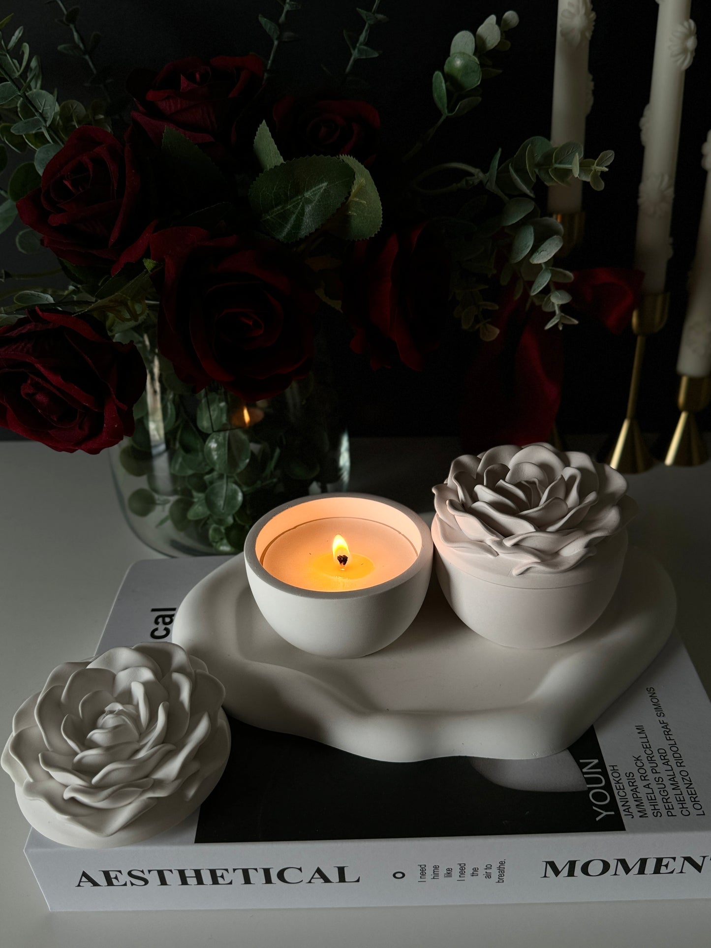 Rose Cachette- Scented Candle & Jewelry Jar