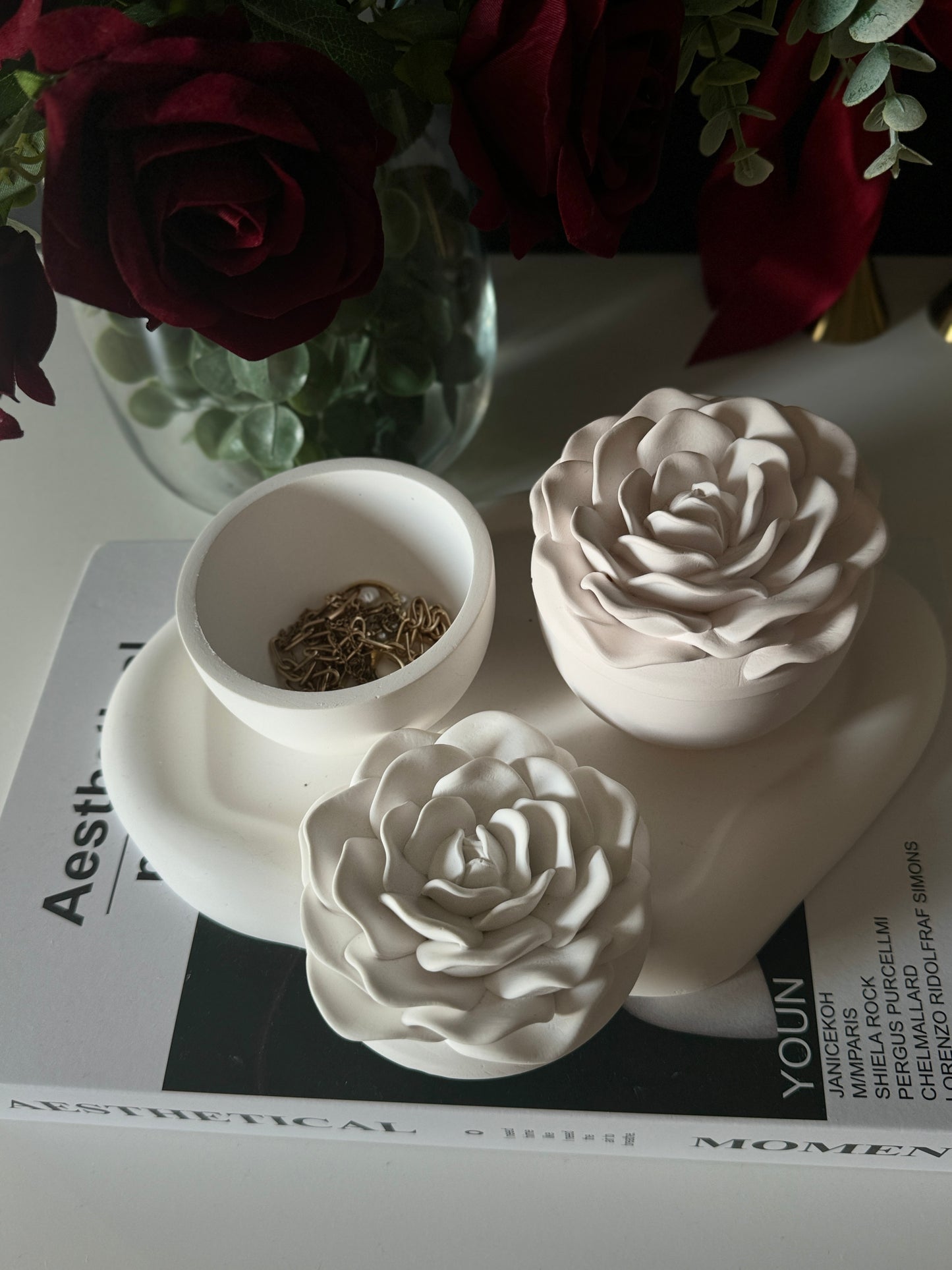 Rose Cachette- Scented Candle & Jewelry Jar