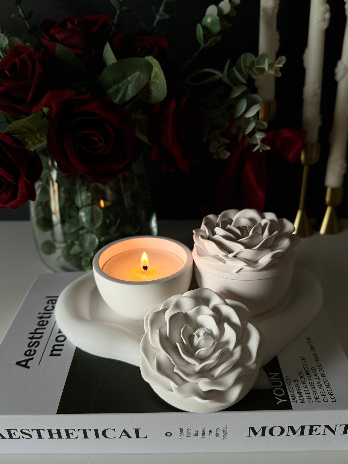 Rose Cachette- Scented Candle & Jewelry Jar