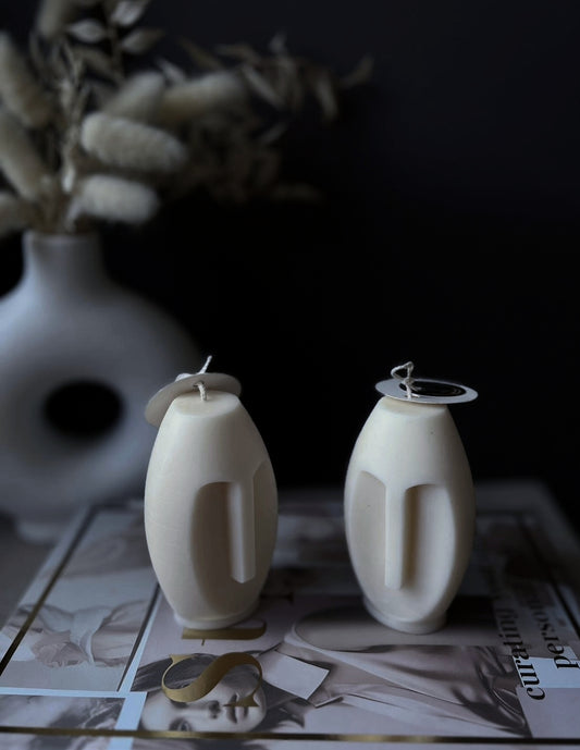 Abstract Face Candle