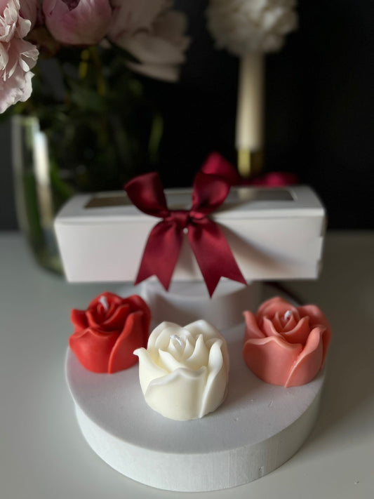 Rose Trio Gift Box Candles